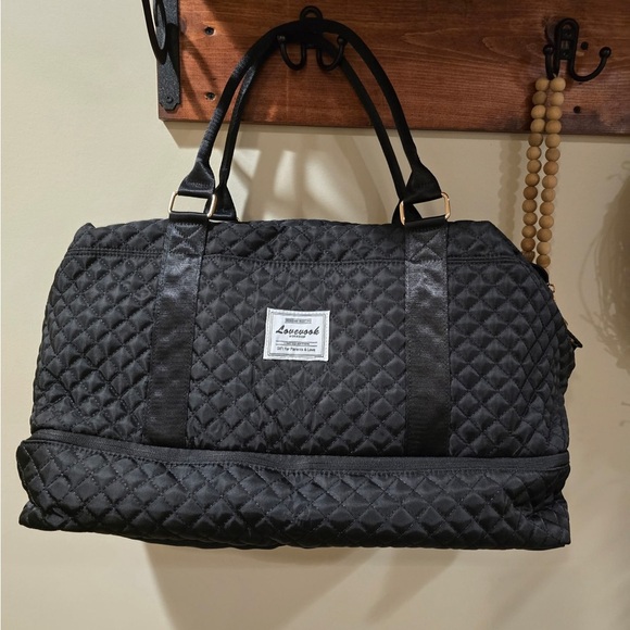 NWT LOVEVOOK Black Quilted Travel Bag Set - Picture 9 of 12